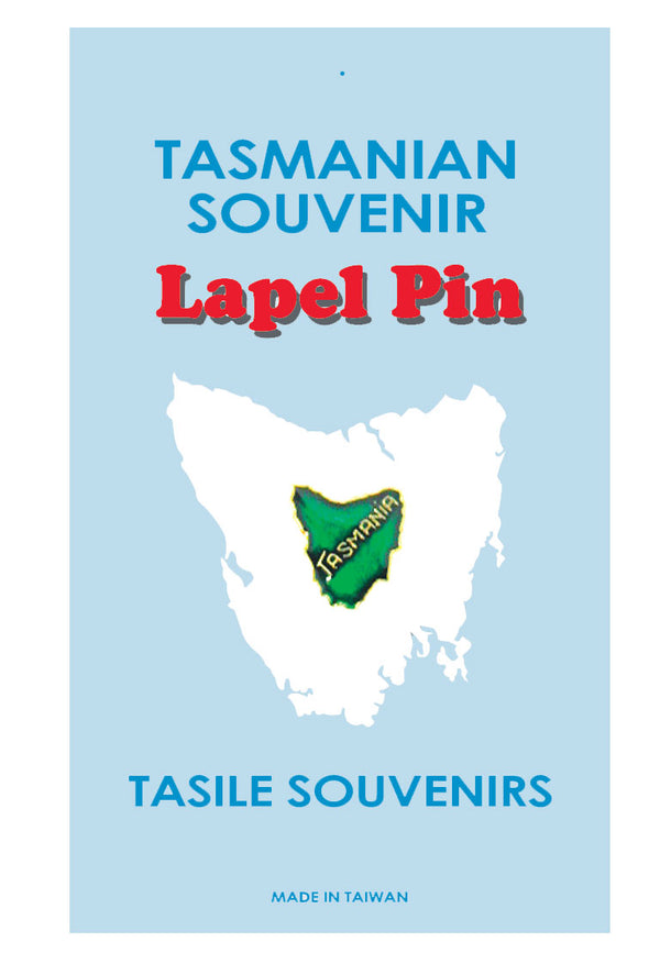 Lapel Pin - Green Map of Tasmania
