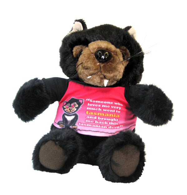 Tasmanian Devil Soft Toy with Pink Tshirt - 30cm