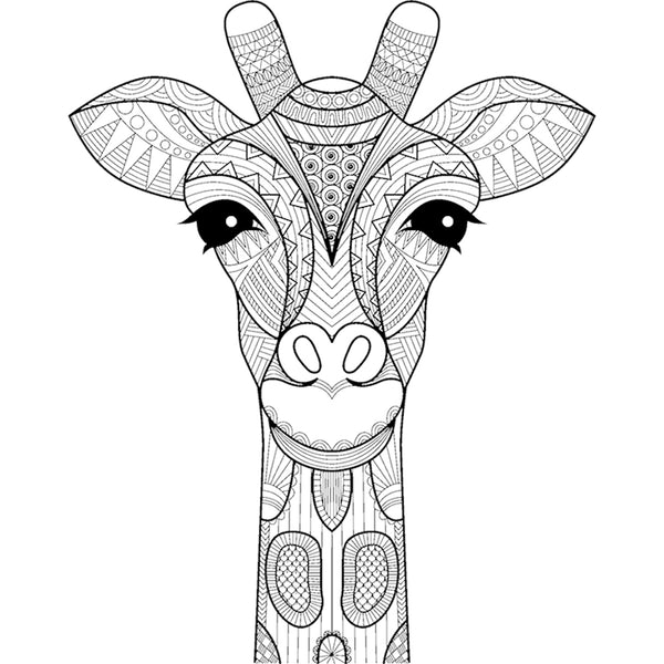 Tribal Giraffe - Adult Cotton Tee