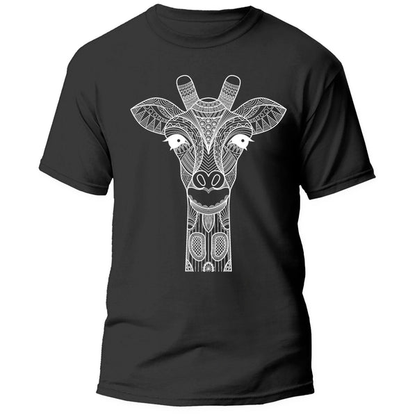 Tribal Giraffe - Adult Cotton Tee