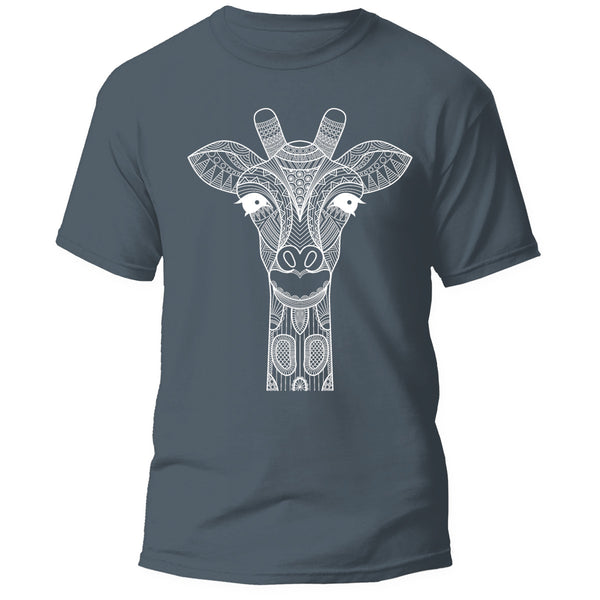 Tribal Giraffe - Adult Cotton Tee