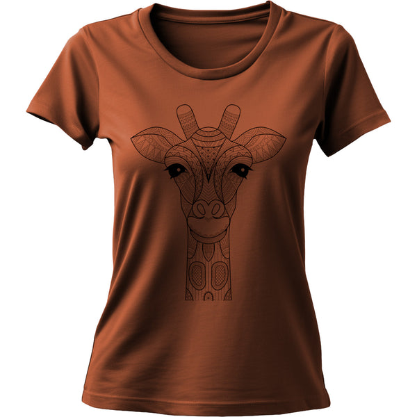 Tribal Giraffe - Ladies Cotton Tee