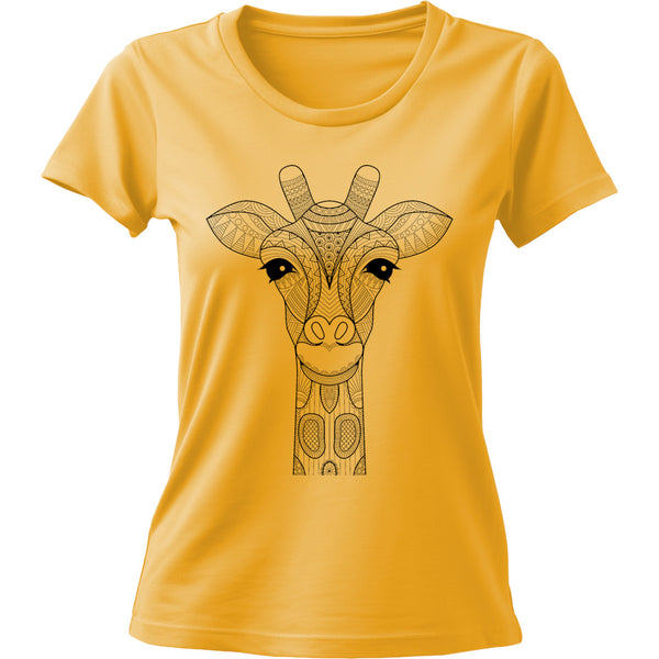 Tribal Giraffe - Ladies Cotton Tee