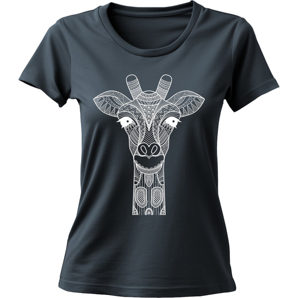 Tribal Giraffe - Ladies Cotton Tee