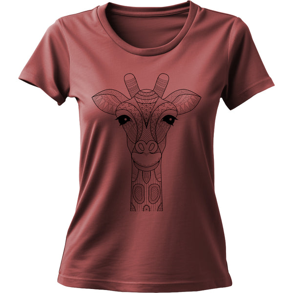 Tribal Giraffe - Ladies Cotton Tee