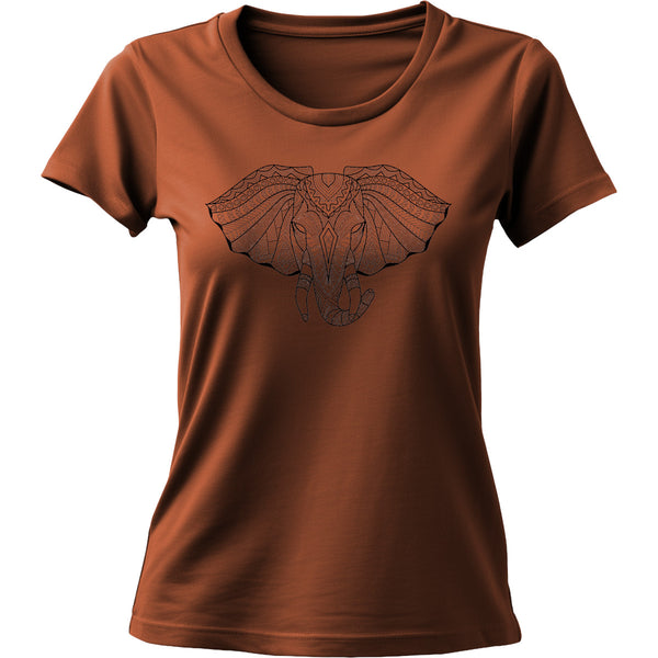 Tribal Elephant - Ladies Cotton Tee
