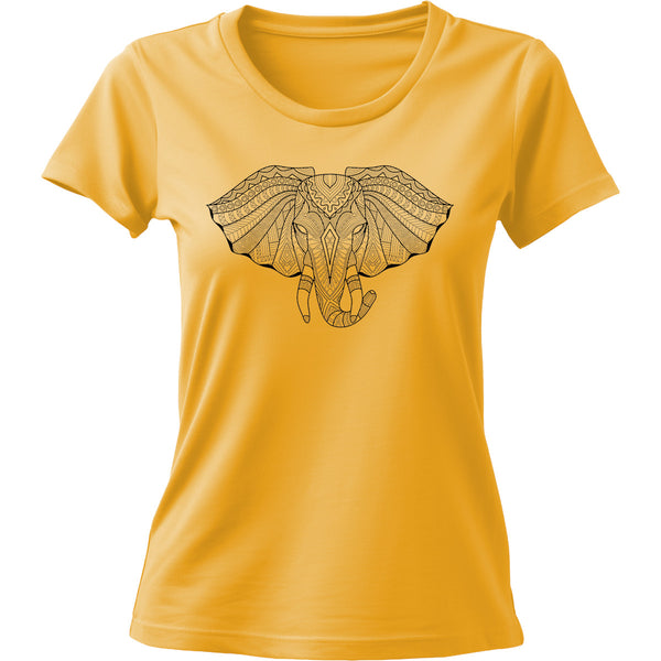 Tribal Elephant - Ladies Cotton Tee
