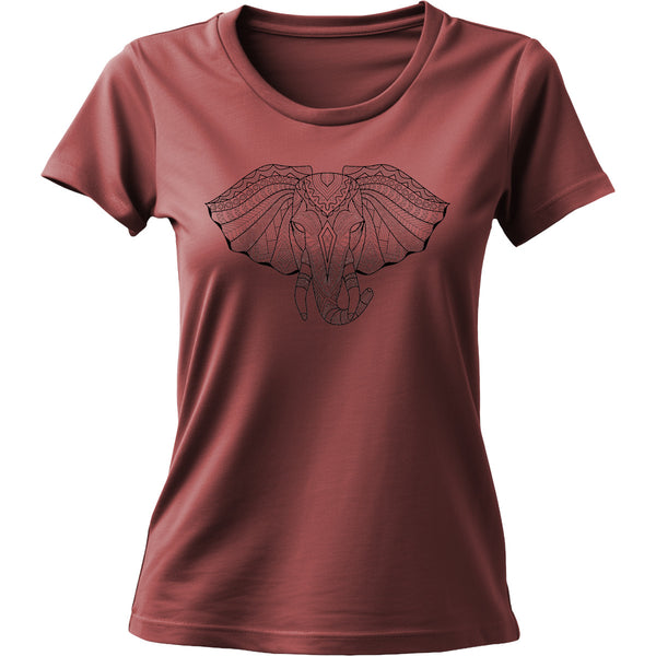 Tribal Elephant - Ladies Cotton Tee