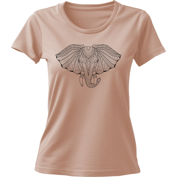 Tribal Elephant - Ladies Cotton Tee