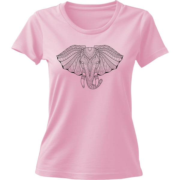 Tribal Elephant - Ladies Cotton Tee