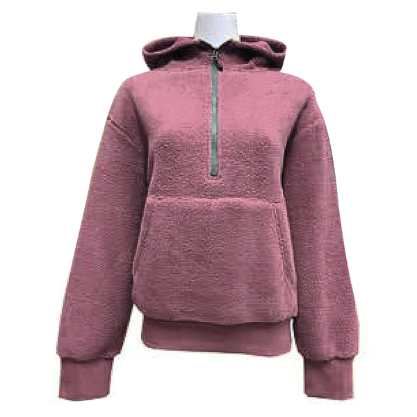 Ladies 1/2 Zip Pullover Hoodie