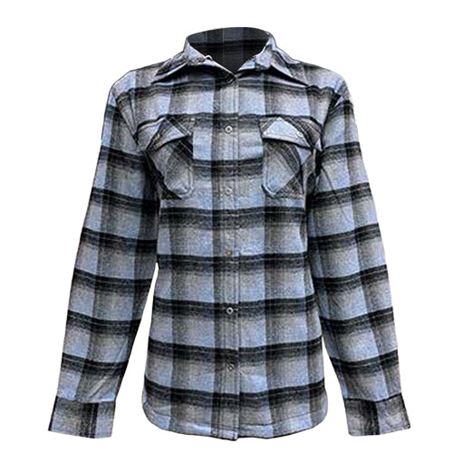 Ladies Snap Shirt Jacket with Fur Lining