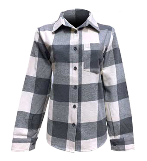 Ladies Heavyweight Flannel Long Sleeve Shacket