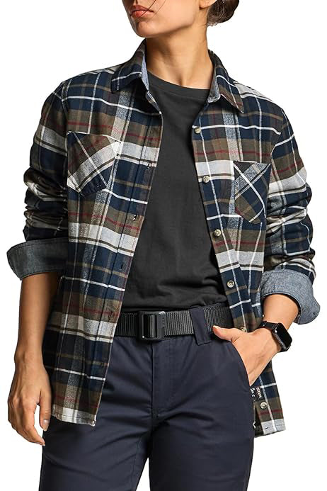 Plaid Fleece Jacket with Softy Lining