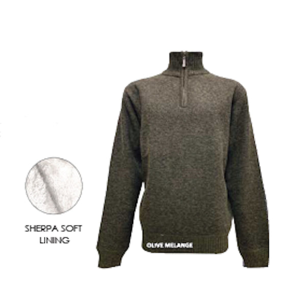 Sweater Knit Lined Pullover - Mens