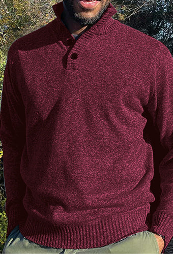 Henley Sweater 1/4 Button
