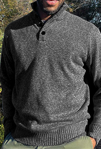 Henley Sweater 1/4 Button