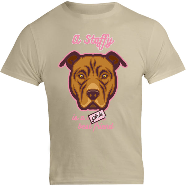 A Staffy Is A Girl's Best Friend - Unisex Tee - Graphic Tees Australia