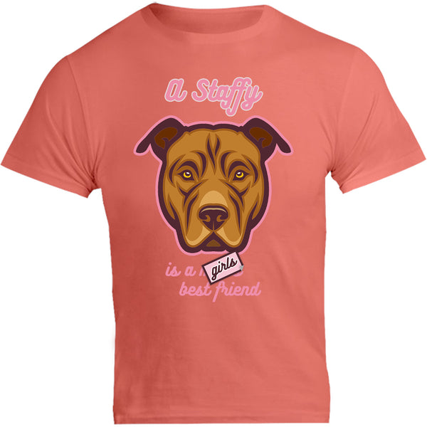 A Staffy Is A Girl's Best Friend - Unisex Tee - Graphic Tees Australia