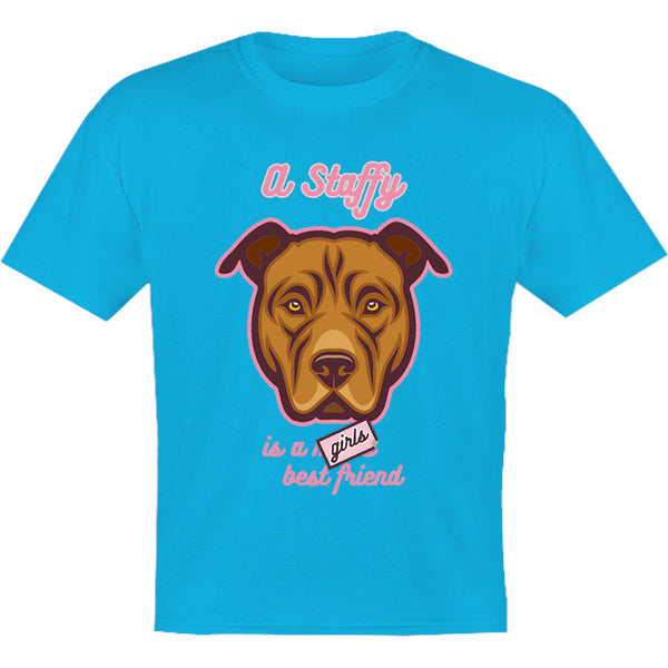 A Staffy Is A Girl's Best Friend - Youth & Infant Tee - Graphic Tees Australia