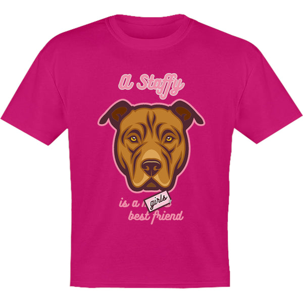 A Staffy Is A Girl's Best Friend - Youth & Infant Tee - Graphic Tees Australia