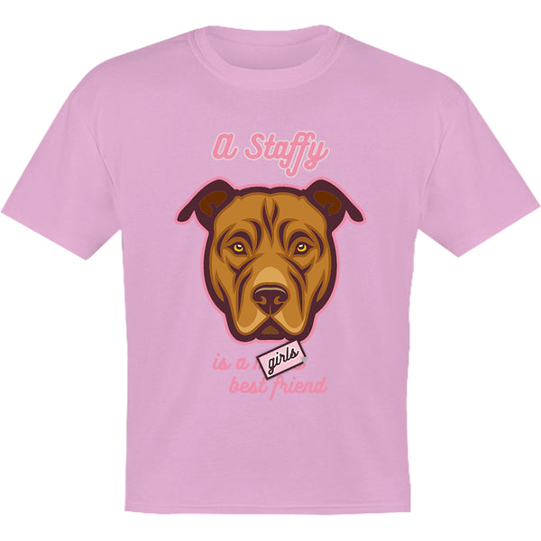 A Staffy Is A Girl's Best Friend - Youth & Infant Tee - Graphic Tees Australia