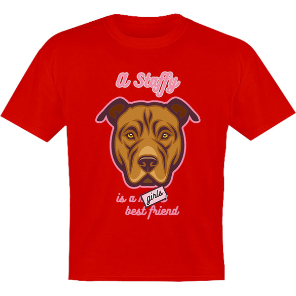 A Staffy Is A Girl's Best Friend - Youth & Infant Tee - Graphic Tees Australia