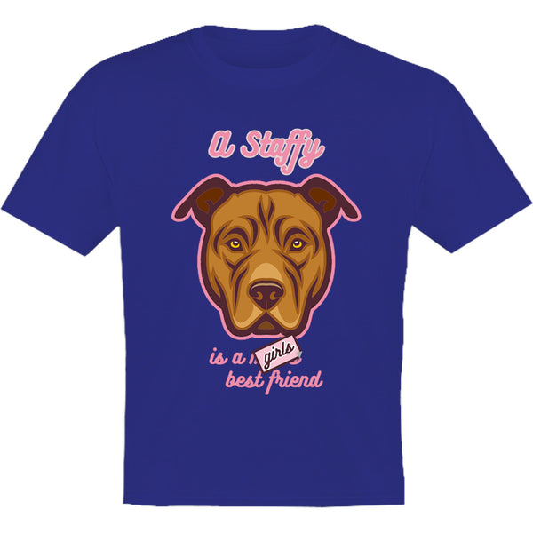 A Staffy Is A Girl's Best Friend - Youth & Infant Tee - Graphic Tees Australia