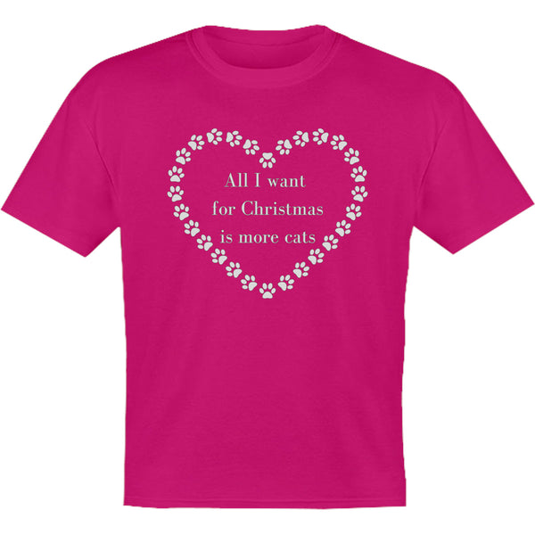 All I Want For Christmas Cats - Youth & Infant Tee