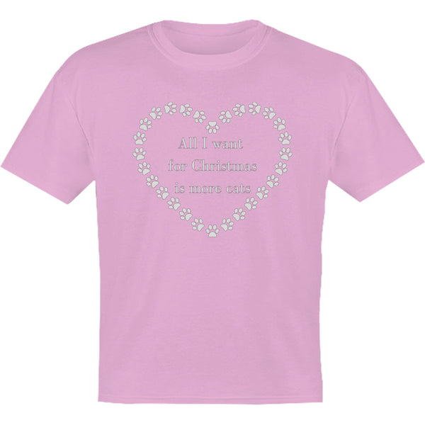 All I Want For Christmas Cats - Youth & Infant Tee