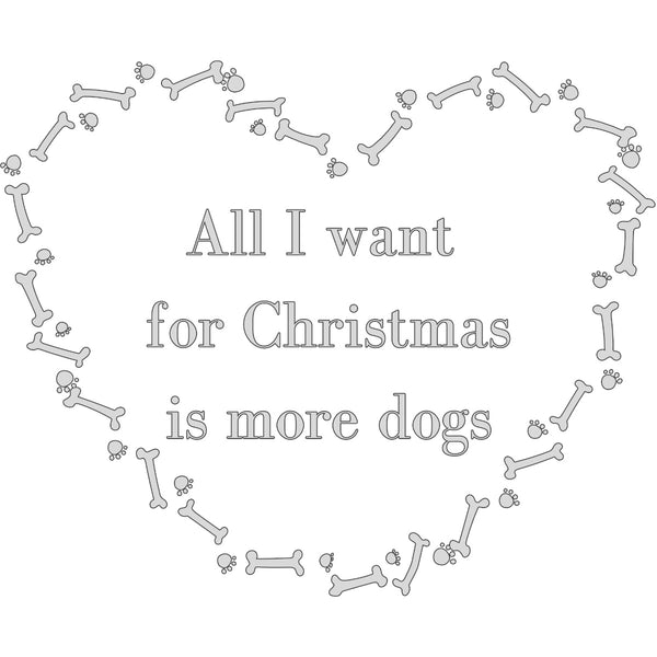 All I Want For Christmas Dogs - Ladies Slim Fit Tee