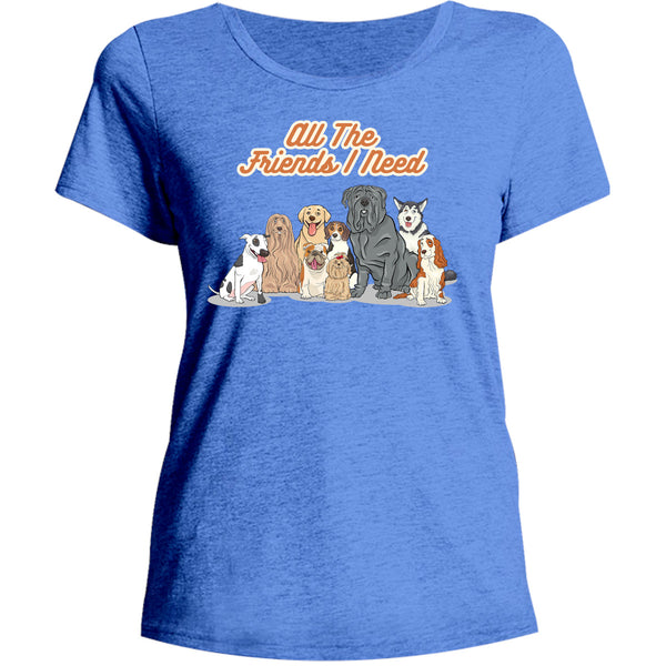 All The Friends I Need - Ladies Relaxed Fit Tee - Graphic Tees Australia