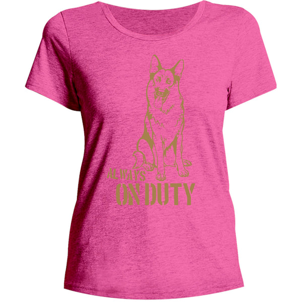 Always On Duty - Ladies Relaxed Fit Tee - Graphic Tees Australia