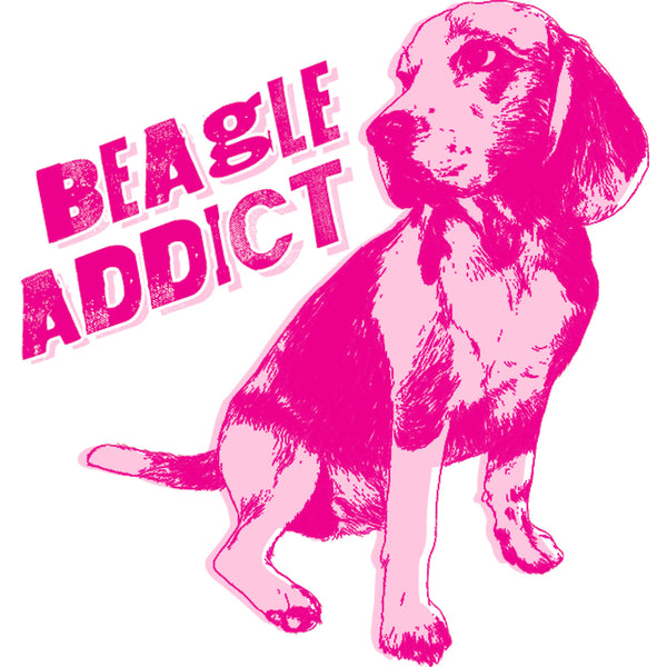 Beagle Addict - Ladies Relaxed Fit Tee - Graphic Tees Australia