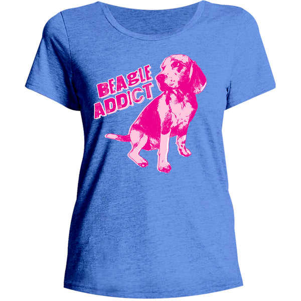 Beagle Addict - Ladies Relaxed Fit Tee - Graphic Tees Australia