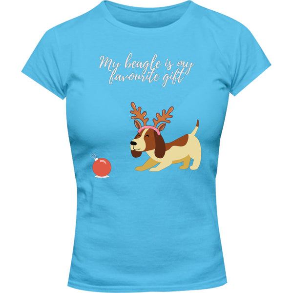 Beagle Favourite Gift - Ladies Slim Fit Tee