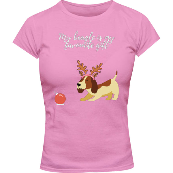 Beagle Favourite Gift - Ladies Slim Fit Tee