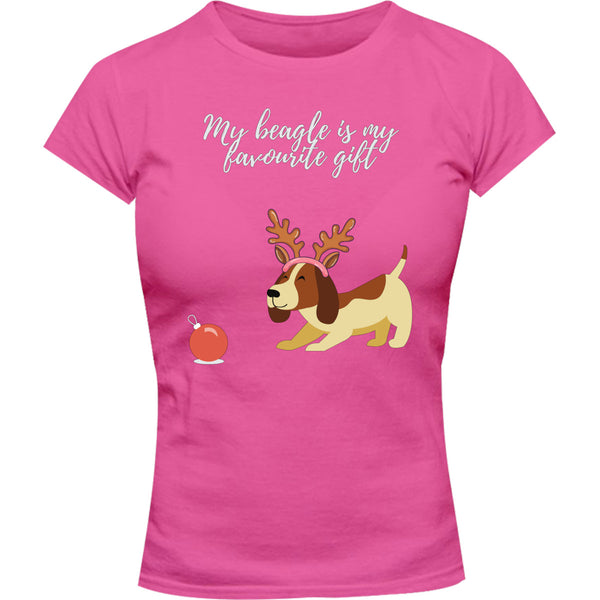 Beagle Favourite Gift - Ladies Slim Fit Tee