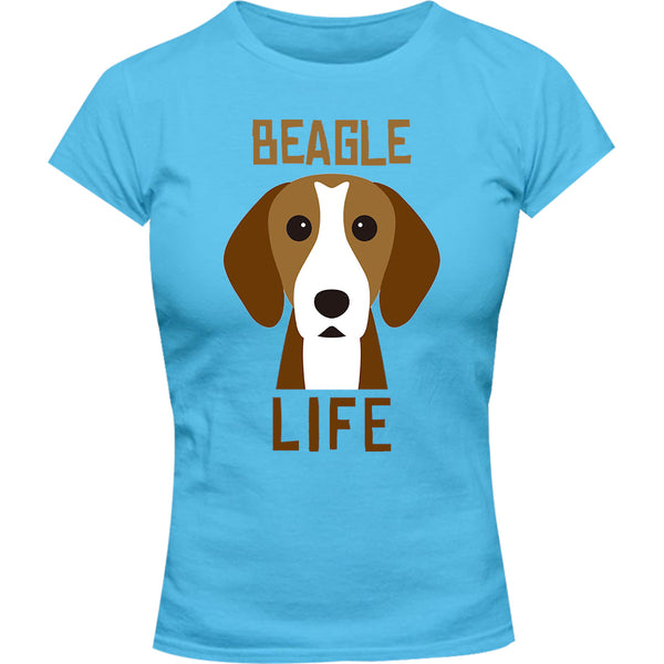 Beagle Life - Ladies Slim Fit Tee - Graphic Tees Australia
