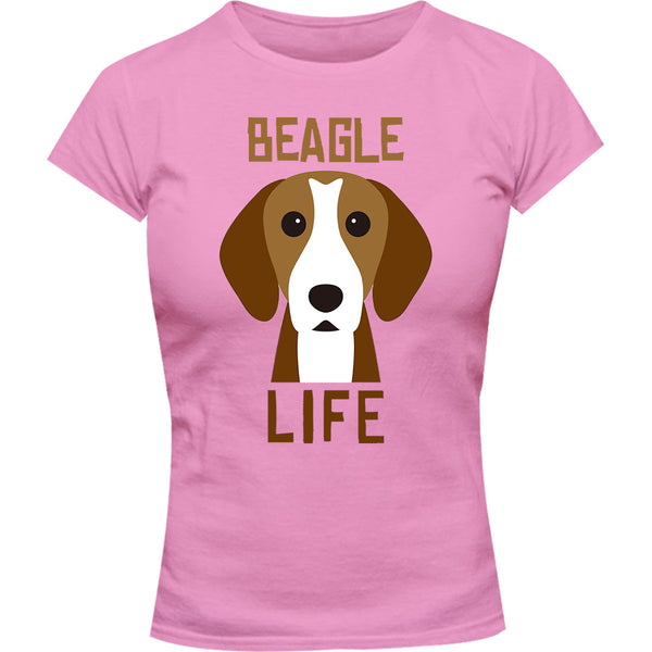 Beagle Life - Ladies Slim Fit Tee - Graphic Tees Australia