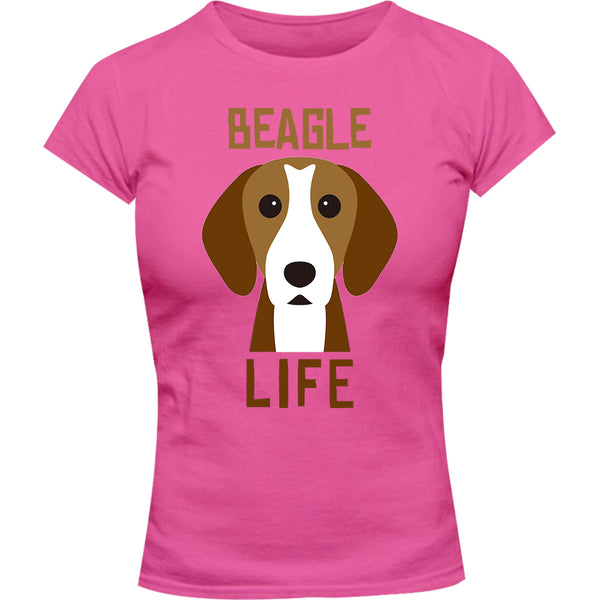 Beagle Life - Ladies Slim Fit Tee - Graphic Tees Australia