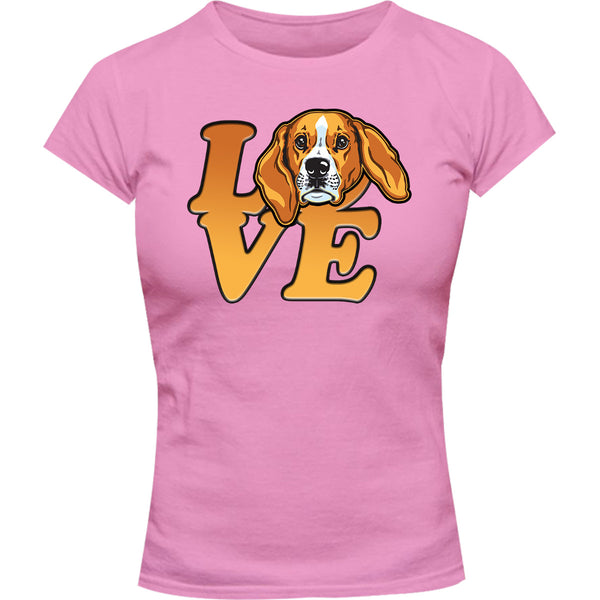 Beagle Love - Ladies Slim Fit Tee - Graphic Tees Australia