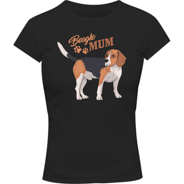 Beagle Mum - Ladies Slim Fit Tee - Graphic Tees Australia