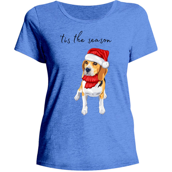 Beagle 'tis the Season - Ladies Relaxed Fit Tee