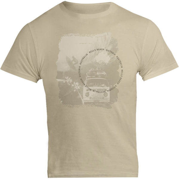 Bells Beach Victoria mono - Unisex Tee - Graphic Tees Australia