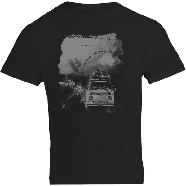 Bells Beach Victoria mono - Unisex Tee - Graphic Tees Australia