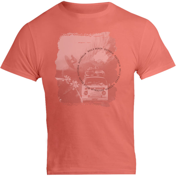 Bells Beach Victoria mono - Unisex Tee - Graphic Tees Australia