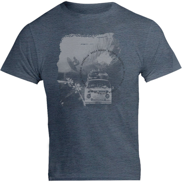 Bells Beach Victoria mono - Unisex Tee - Graphic Tees Australia