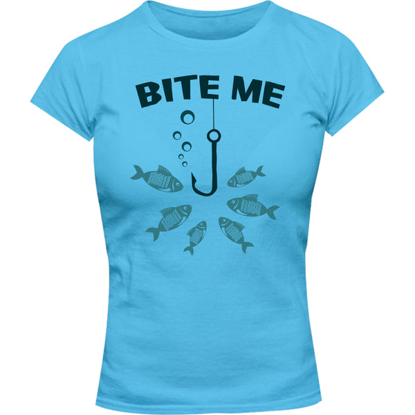 Bite Me - Ladies Slim Fit Tee - Graphic Tees Australia