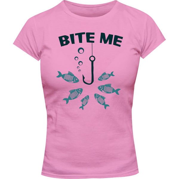 Bite Me - Ladies Slim Fit Tee - Graphic Tees Australia